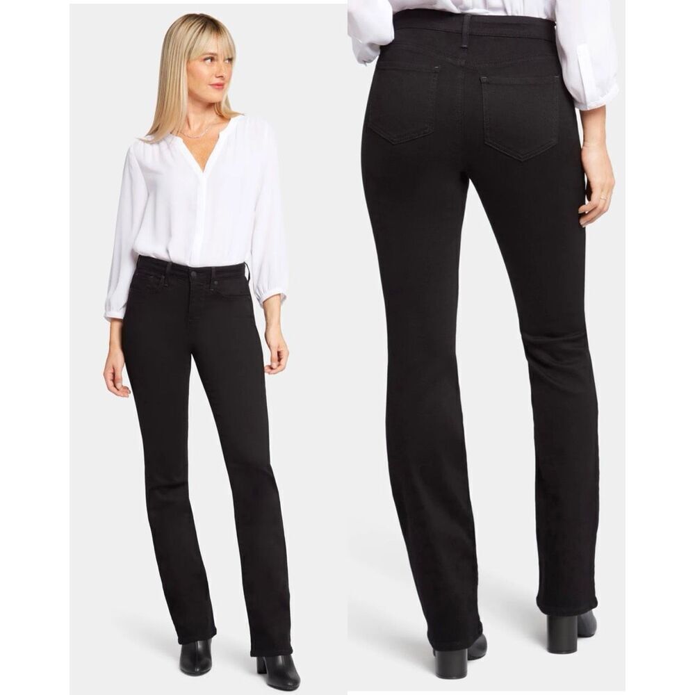 NYDJ NWT Barbara Bootcut Black Jeans In Petite Short size 16P